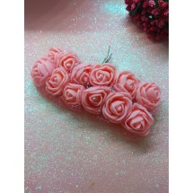 Розочки из фомирана в пучках 2,5 см, цв. персиково-розовый, цена за пучок